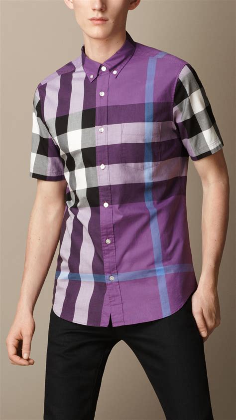 burberry purple t shirt|burberry plaid.